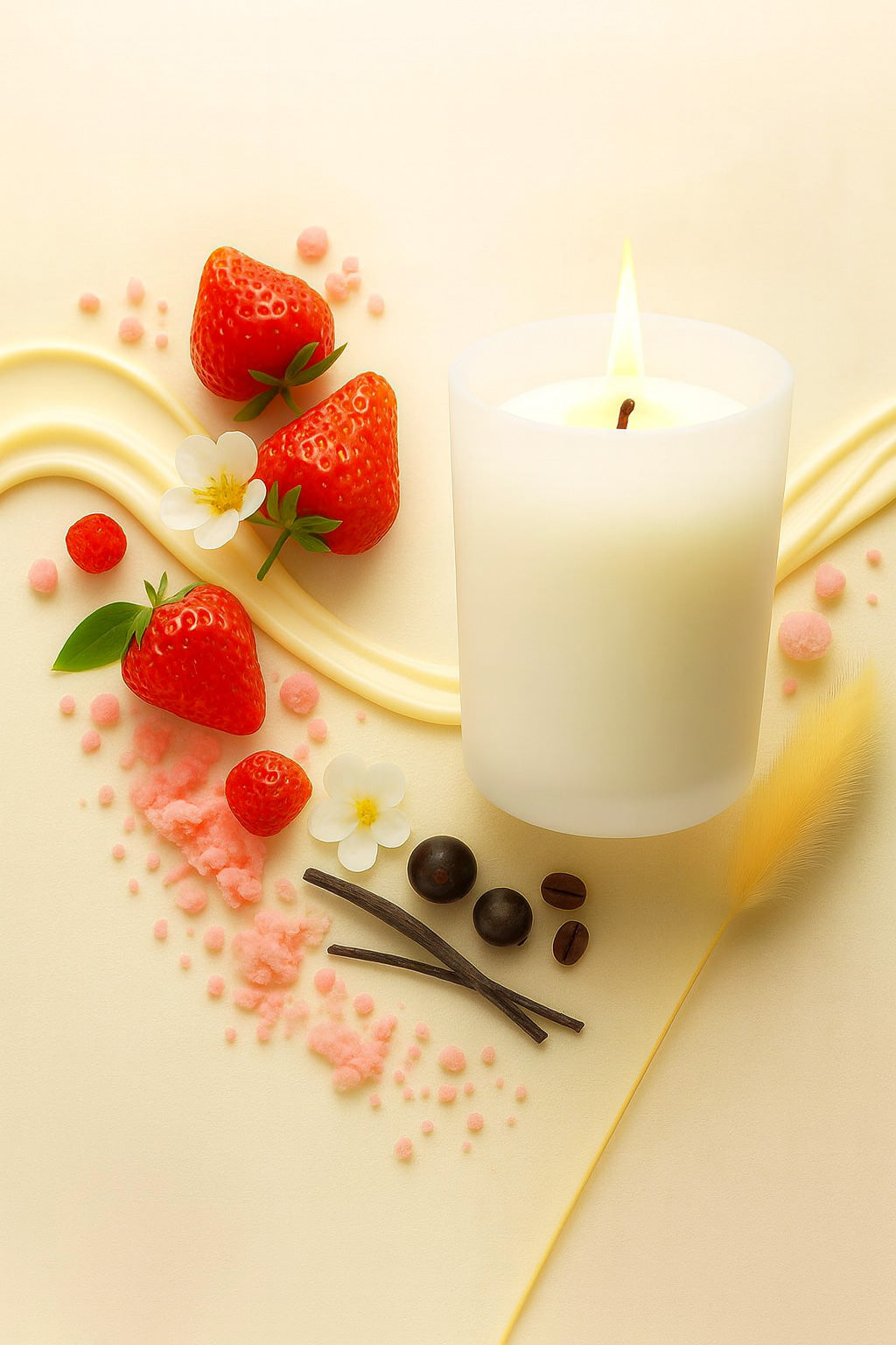 Pink Sugar Crystal Candle